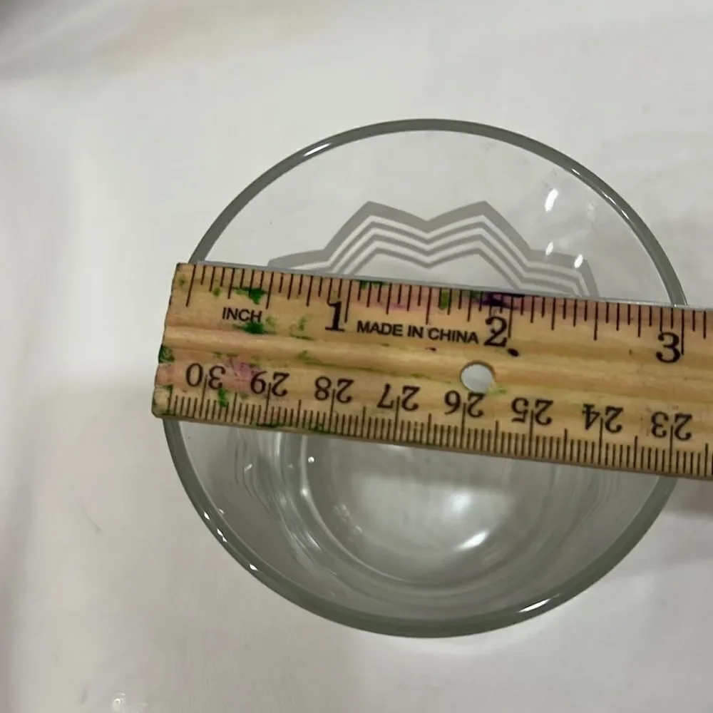 Disaronno Missoni Gray Etched Glass Tumbler Cocktail 10 Oz 3 In Round 3/4 Tall